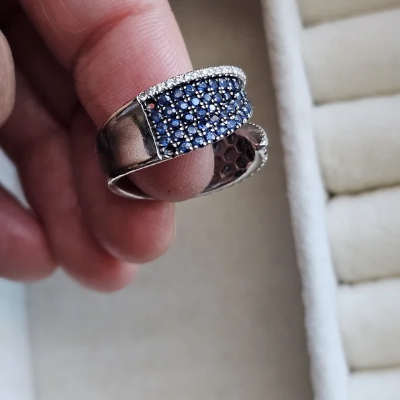 Gabriel&Co. Sapphire Bypass Ring - Picture 5 of 9